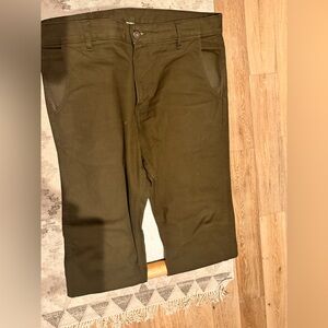 Men’s railcar fine goods green denim pant. Size 36